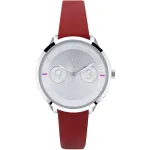 FURLA Giada moteri&scaron;kas kvarcinis analoginis laikrodis R4251102507 31mm sidabrinis ciferblatas juodas odinis dirželis
