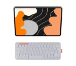 Logitech Flip Folio klaviatūrinis dėklas, skirtas Apple 13 colių iPad Air (M2, M3) &ndash; &scaron;viesiai pilka, QWERTZ voki&scaron;kas i&scaron;dėstymas
