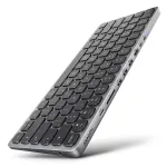Axagon HMC-KB-US, USB 5Gbps &scaron;akotuvas su klaviatūra, HDMI 4K/60Hz, 3x USB-A, SD/mSD, garsas, PD 100, JAV i&scaron;dėstymas