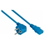 KABELMEISTER SK0130-B050 90&deg; kampinis Schuko į C13 maitinimo laidas, mėlynas, 5 m