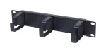 ALLNET ALL-S0002263 10 colių kabelių tvarkymo panelė, 1U, metalinė su 3 laikikliais, juoda