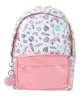 KIDS Wow Holo Holografinė mokyklinė kuprinė mergaitėms, didelė A4, rožinė su pomponu - Wow00022