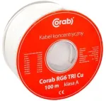 Koaksialinis kabelis RG6 TRI Cu CORAB (100m ritė) A klasė