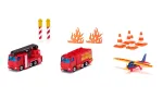 Siku Geschenkset Feuerwehr &ndash; Gaisrinės automobiliai, 3 m., Metalas, Plastikas, Juoda, Oranžinė, Raudona, Balta