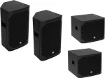 OMNITRONIC PA rinkinys AZX Passive M - 2x 10 colių pasyvūs PA garsiakalbiai, 150W RMS/300W peak, 8 omų, fanera, juodi 20000528