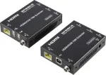SpeaKa Professional SP-11562928 HDMI prailgintuvų rinkinys, valdomas kompiuteriu, 4K@60Hz, 70m CAT6, juodas