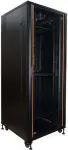 IT-BUDGET 19 inch serverio spintos SRK 42U 800x1000 mm stiklo/plieno durelės, kabelių kanalai, i&scaron;ardoma, juoda