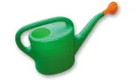 Bradas laistytuvas 5 litrų, žalias/oranžinis, tvirtas PVC su ergonomi&scaron;ka rankena ir ilgu snapeliu KTK05