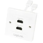 LogiLink AH0015 HDMI sienos rozetė, 2 prievadai, balta