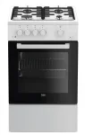 Beko FSG52020FW laisvai pastatoma dujinė viryklė, juoda/balta