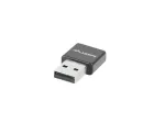 USB belaidžio tinklo adapteris LANBERG NC-0300-WI, 2x vidinės antenos 2 dBi, USB 2.0, iki 300 Mbit/s, juodas