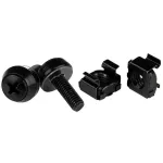 Varžtai M5 x 12mm ir narvelinės veržlės &ndash; 50 vnt. komplektas, juodi, StarTech.com