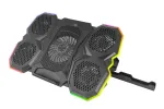 Esperanza Breva EGC107 žaidimų laptopo au&scaron;inimo stovas su laikikliu telefonui, 2600 aps./min., LED RGB, juodos spalvos