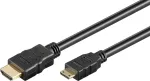 Goobay 74082 High-Speed HDMI kabelis su Ethernet funkcija, HDMI A tipo į Mini HDMI C tipo, HDMI 2.1, 1,5 m
