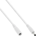 InLine DC ilginimo laidas, DC ki&scaron;tukas / lizdas 4.0x1.7 mm, AWG 18, baltas 3 m