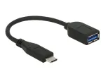 USB laidas DeLOCK USB 3.1 Gen 2 Type-C / Type-A 0,1 m juodas