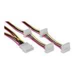 Vidinis maitinimo kabelis InLine 29654A 1x 4pin Molex / 4x 4pin Molex 1m