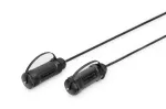 Digitus AK-330130-100-S 4K HDMI AOC &scaron;arvuotas kabelis su apsauginiu apvalkalu, ki&scaron;tukas/ki&scaron;tukas, IP68, 10 m, juodas