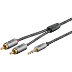 Goobay 65284. Anschluss 1: 3.5mm, Steckverbinder 1 Geschlecht: M&auml;nnlich, Anschluss 2: 2 x RCA, Steckverbinder 2 Geschlecht: M&auml;nnlich, Kabelmaterial: K