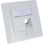 InLine rėmelio rinkinys 2x RJ45 keystone SNAP‑In, baltas RAL9010