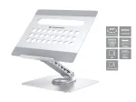 Conceptronic DONN27G, stovas ne&scaron;iojamam kompiuteriui, sidabrinis, aliuminis, 360&deg;, USB 3.2 Gen 1 (3.1 Gen 1) Type-C, 5000 Mbit/s