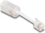 Adapteris telefono laido sukimui DeLOCK 88170 RJ10 0,03 m permatomas baltas