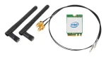 SHUTTLE WLN-M22 WLAN rinkinys &ndash; Intel AX210 M.2 Wi‑Fi 6E (triju juostų 2,4/5/6 GHz) su Bluetooth 5.2 ir 2x2 i&scaron;orinėmis antenomis