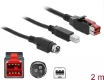 USB kabelis DeLOCK 85488 USB 2.0 2 m USB B juodas