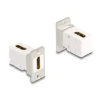 DeLOCK keystone modulis 67167 Plok&scaron;čias Kampinis HDMI Sidabrinis Baltas