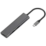 Adapteris USB Type-C į 2 x USB 3.0, Type-C PD, HDMI
