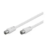 Wentronic Goobay anteninis jungiamasis kabelis, 100% ekranuotas, baltas, 3,5 m - Coax ki&scaron;tukas Koax lizdas (50719)