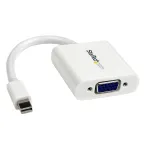StarTech.com Mini DisplayPort į VGA adapteris &ndash; aktyvus Mini DP į VGA keitiklis, 1080p vaizdas, mDP arba Thunderbolt 1/2 Mac/PC prie VGA monitoriaus/projektoriaus/ekrano, mDP 1.2 į VGA raktas, baltas