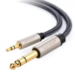 UGREEN AV127 audio kabelis i&scaron; 3,5 mm į 6,35 mm TRS, 2 m, pilkas