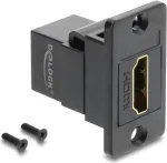 Delock Panel Mount HDMI Female to Female Coupler 4K Black (91194)