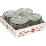 WECK Round Rim Jar Tulip 0.5L rinkinys (4 vnt.)