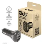 CLUB3D automobilinis ne&scaron;iojamojo kompiuterio įkroviklis 36 W, cigarečių degtukas, 24 V, juodas
