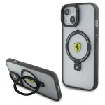 Ferrari FEHMP15MUSCAH iPhone 15 Plus / 14 Plus 6,7 inch Skaidrus kietasis dėklas su žiediniu stovu, MagSafe, 2023 kolekcija
