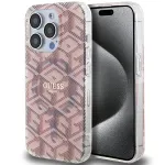 Guess GUHMP15LHGCUSTGP iPhone 15 Pro 6,1 inch Pink Hardcase IML GCube MagSafe