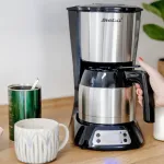 Steba KM F3 Thermo kavos virimo aparatas su terminiu ąsočiu, 1,25 l, 1000 W, nerūdijantis plienas/juoda