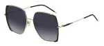 HUGO BOSS BLACK Moteri&scaron;ki Akiniai nuo Saulės BOSS1707SRHL - Kvadratinis Acetatinis Rėmelis, Pilki Polikarbonatiniai Lę&scaron;iai, UV400 Apsauga, 58 mm Lę&scaron;io Plotis