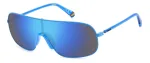 POLAROID PLD6222SMVU Unisex Rectangular Sunglasses - Black Frame Grey Polarized Lens 99mm