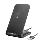 LogiLink Smartphone Stand & Wireless Charger Black