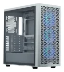 Kompiuterio korpusas Cooler Master Elite 502 Midi Tower Baltas &mdash; ATX, 3&times; 120mm priekyje, 120mm gale, maitinimo &scaron;altinis apačioje, palaiko 2,5 colio/3,5 colio diskus