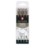 Sakura Pigma Micron Fineliner Pen Set Cool Gray 4-vnt.