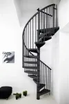 STAIRS RONDO spiraliniai laiptai antracitiniai 12 pakopų 269-300 cm