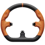 Sim lenktynių vairo ratlankis Asetek SimSports GT Rim Closed D oda oranžinė