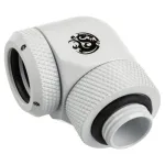 Adapteris 90&deg; G1/4 vyri&scaron;kas į 14 mm kietą vamzdelį, sukamas &ndash; BitsPower BP-DWE90RML14, baltas