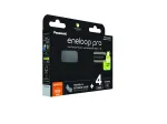 Įkraunamos baterijos PANASONIC ENELOOP PRO AAA 930 mAh 4 vnt + dėklas (BK-4HCDE/4CP+CASE)