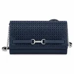 MICHAEL KORS Jet Set Travel Saffiano odinė peties rankinė Navy