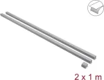 Delock lipnus kabelių kanalas su stumdomu dangteliu 24 x 14 mm, 1 m, 2 vnt., pilkas, su jungtimi